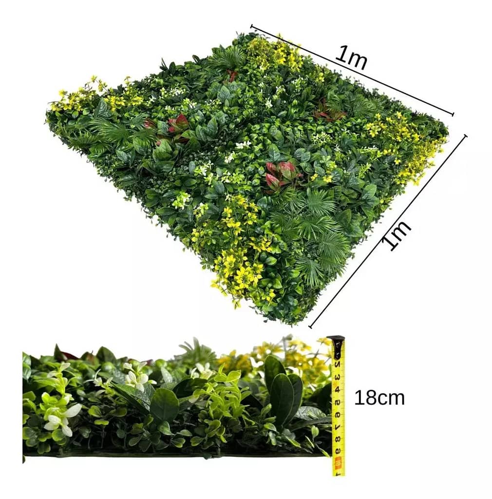 Placa Jardim Vertical Artificial Tropical 1M²