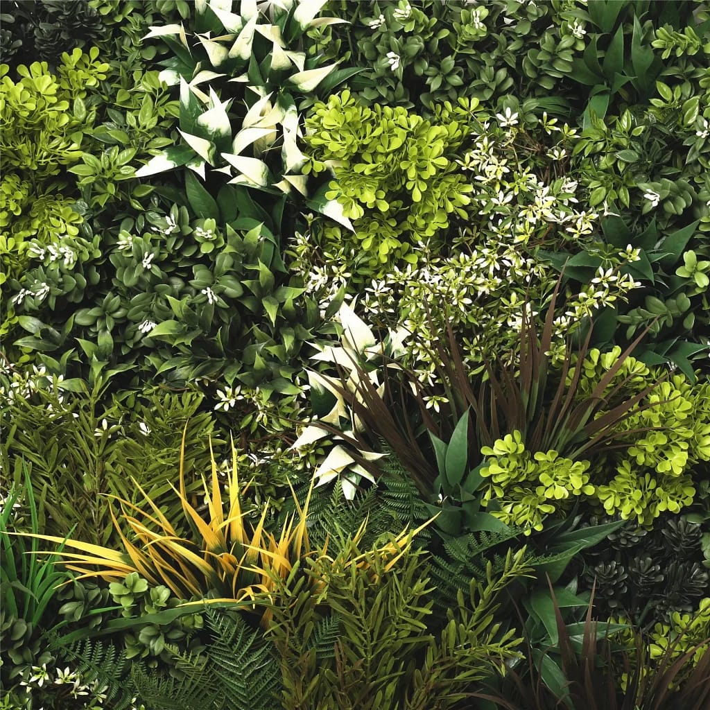 placa jardim vertical artificial mix 14 plantas 1 m²