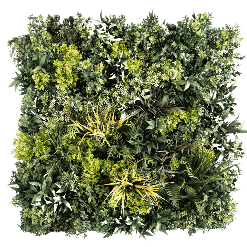 placa jardim vertical artificial mix 14 plantas 1 m²