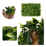 Placa jardim vertical artificial buchinho variegada 40 x 60