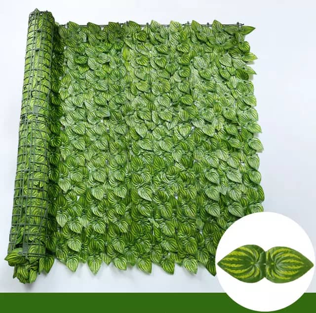 Treliça Muro Ingles Jardim Vertical Artificial Folhagem Melancia 0,50 X 300 CM